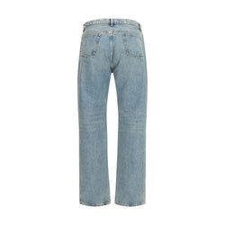 Maison Margiela Blue Cotton Straight-Leg Jeans