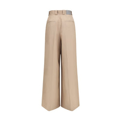 Balenciaga Beige Cotton Flared Pants