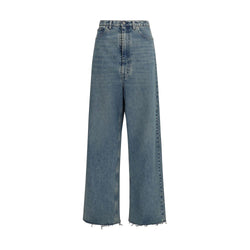 Maison Margiela Blue Cotton High-Waisted Jean