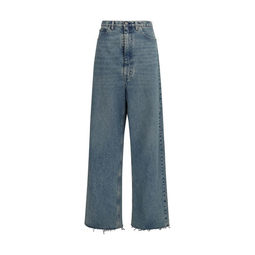 Maison Margiela Blue Cotton High-Waisted Jean