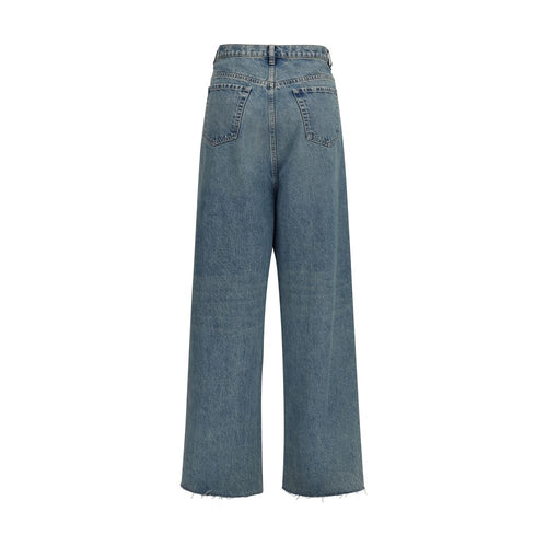 Maison Margiela Blue Cotton High-Waisted Jean