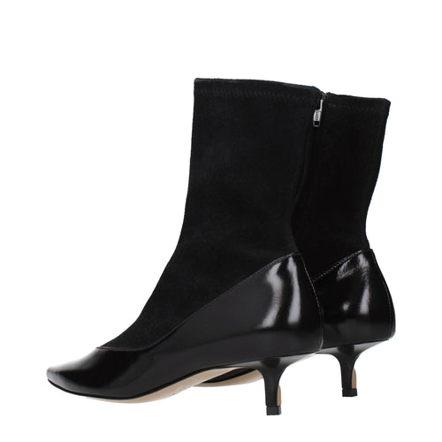 Jacquemus Black Leather Ankle Boots