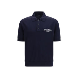 Balmain Blue Wool Oves Aries Polo Shirt