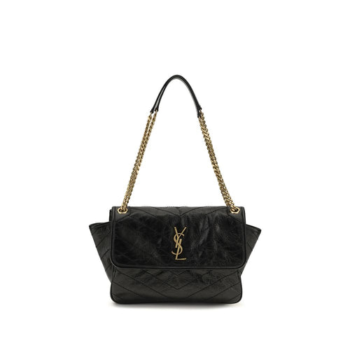 Saint Laurent Black Calf Leather Bos Taurus Shoulder Bag