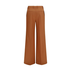 Chloé Orange Cotton Flared Pants