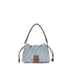 Fendi Blue Cotton Shoulder Bag