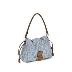 Fendi Blue Cotton Shoulder Bag