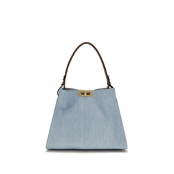 Fendi Blue Cotton Handbag