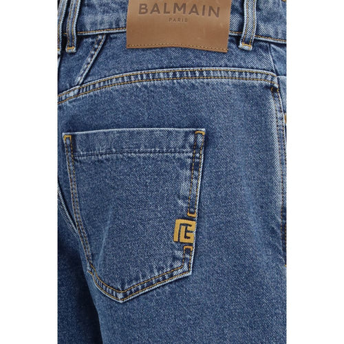 Balmain Blue Cotton Jeans Denim