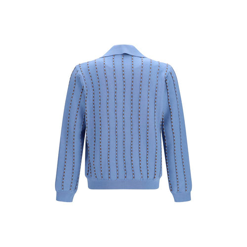 Fendi Blue Cotton Sweatshirt