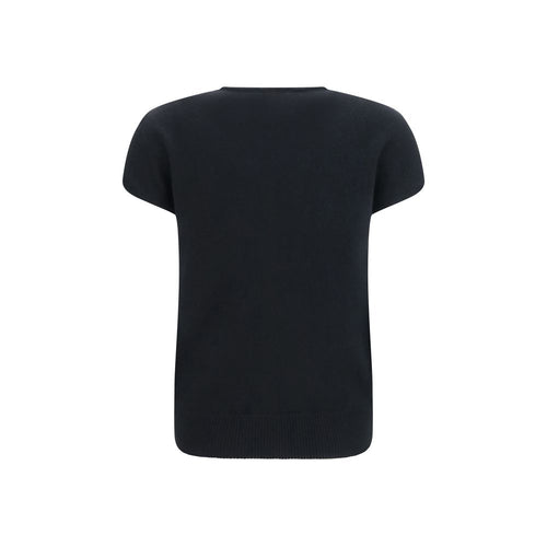 Balmain Black Wool Oves Aries Sleeveles Sweater