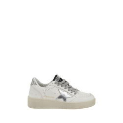 Golden Goose Silver Calf Leather Bos Taurus Low Top Sneakers