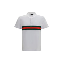 Gucci White Cotton Polo Shirt