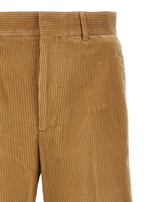 Palm Angels Beige Cotton Casual Pants
