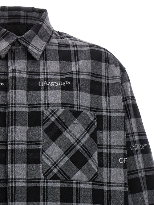 Off-White Gray Cotton Shell Jacket