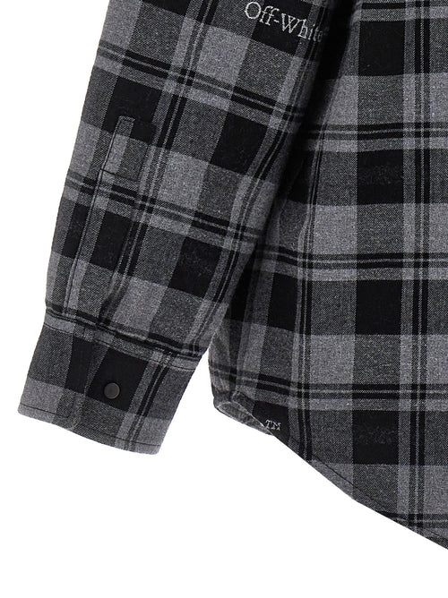 Off-White Gray Cotton Shell Jacket