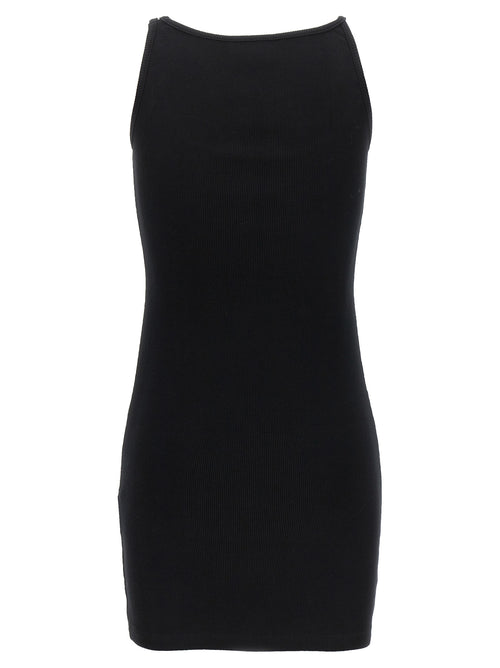 Off-White Black Cotton Short Dress