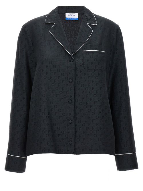 Off-White Black Silk Blouse