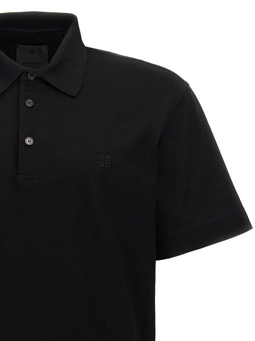 Givenchy Black Cotton Polo Shirt