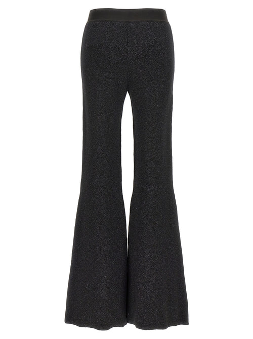 Palm Angels Black Viscose Flared Pants