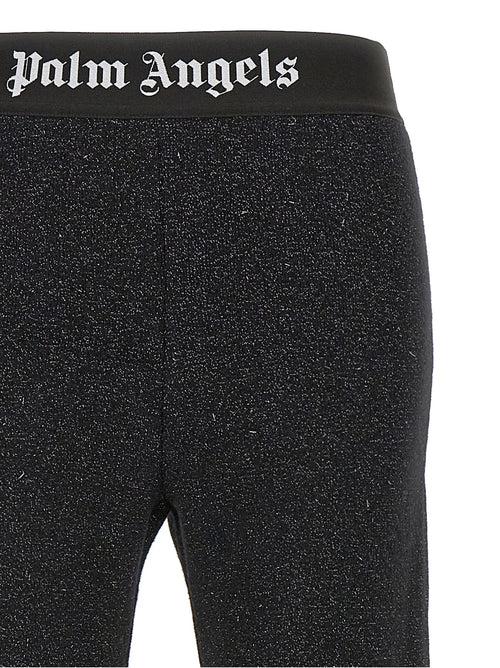 Palm Angels Black Viscose Flared Pants