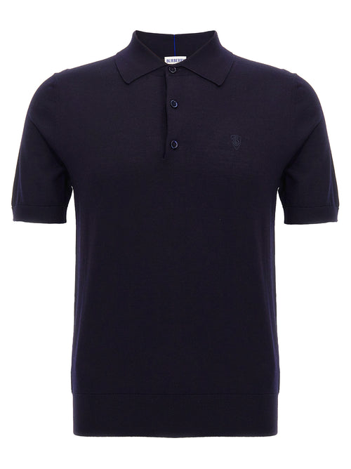 Burberry Blue Wool Polo Shirt