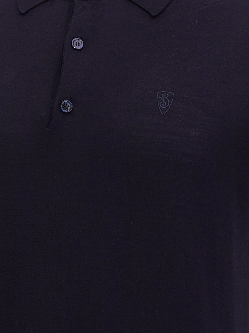 Burberry Blue Wool Polo Shirt