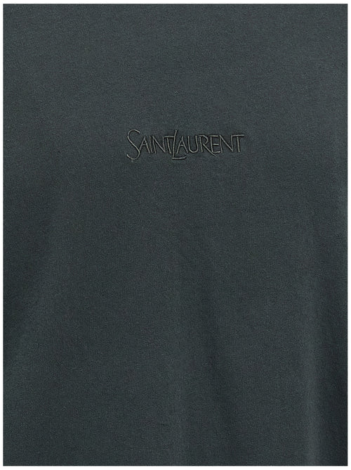 Saint Laurent Black Cotton T-Shirt