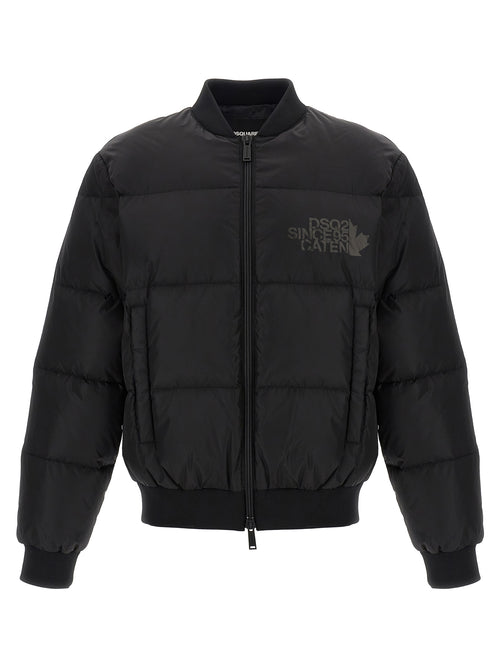 Dsquared² Black Polyamide Bomber