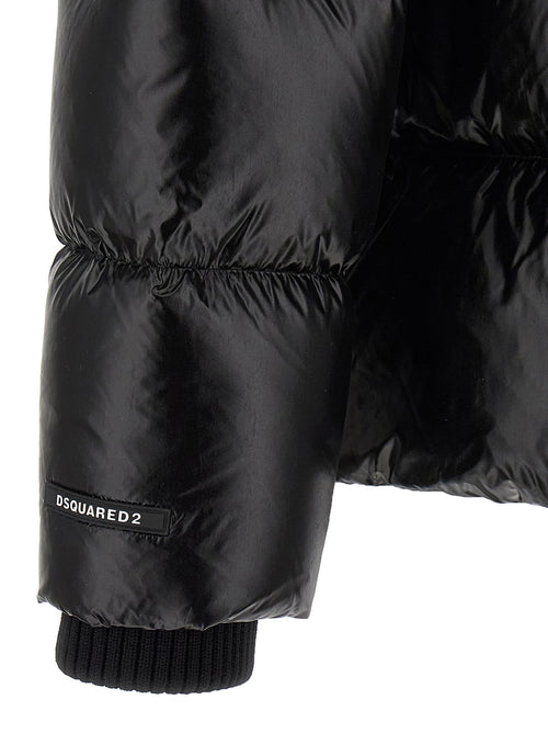 Dsquared² Black Polyamide Full-Length Jacket