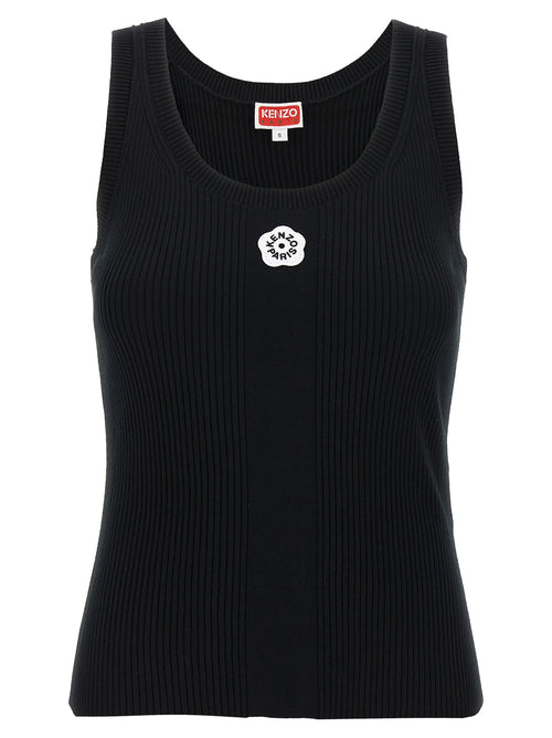 Kenzo Black Viscose Sleeveles T-Shirt
