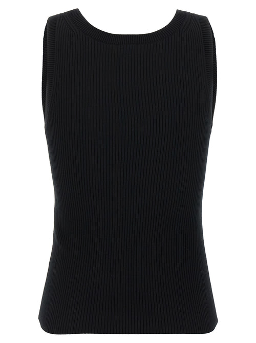 Kenzo Black Viscose Sleeveles T-Shirt