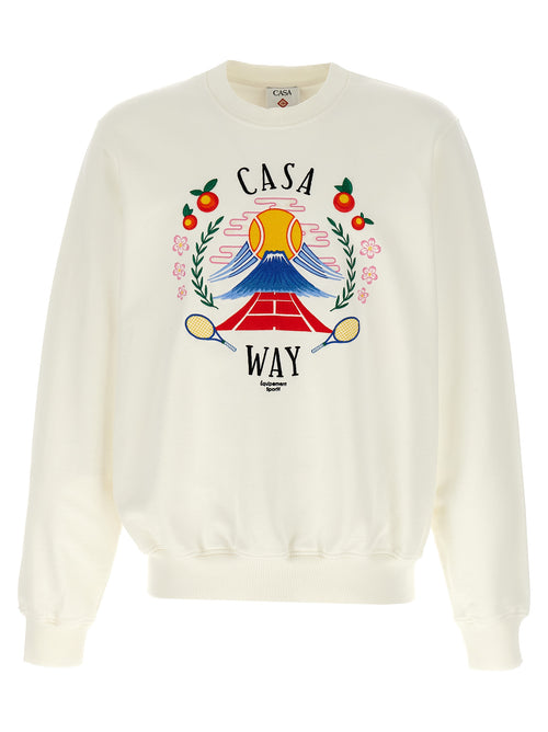 Casablanca White Cotton Sweatshirt