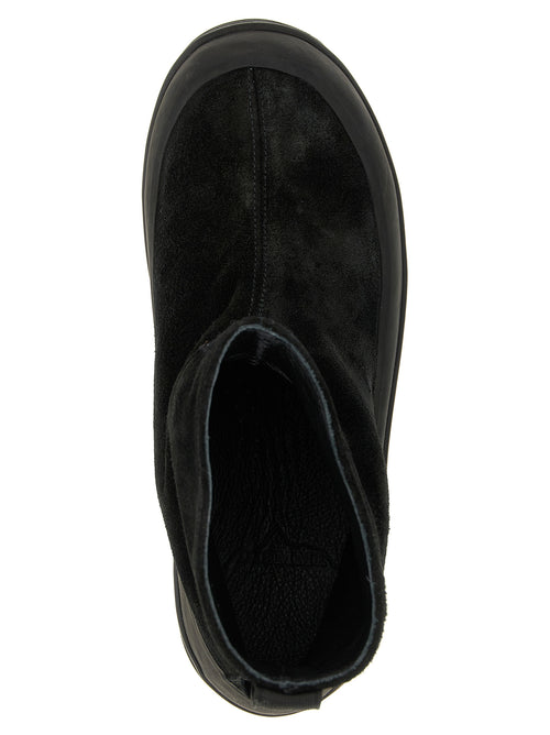 Stone Island Black Rubber Ankle Boots