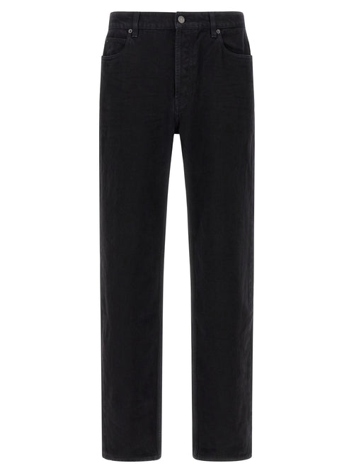 Saint Laurent Black Cotton Straight-Leg Jeans