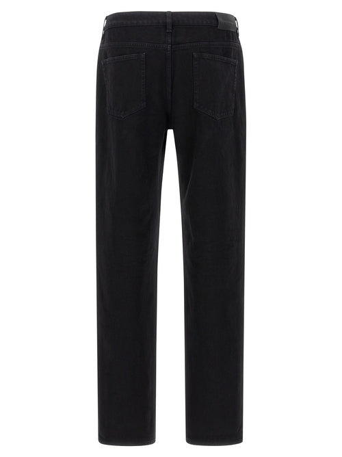 Saint Laurent Black Cotton Straight-Leg Jeans
