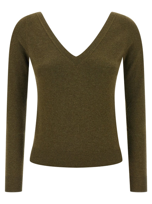Saint Laurent Bicolor Cashmere Cardigan