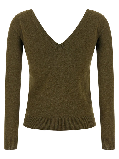 Saint Laurent Bicolor Cashmere Cardigan