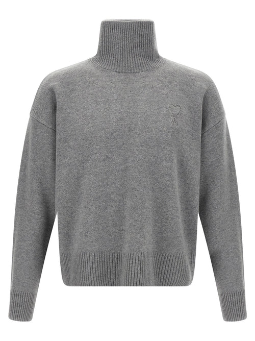 Ami Paris Gray Wool Cardigan