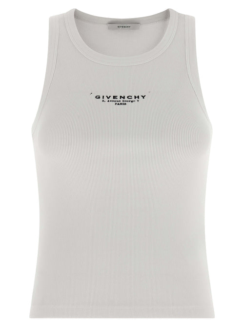 Givenchy White Cotton Sleeveles T-Shirt