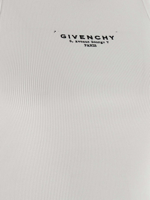 Givenchy White Cotton Sleeveles T-Shirt