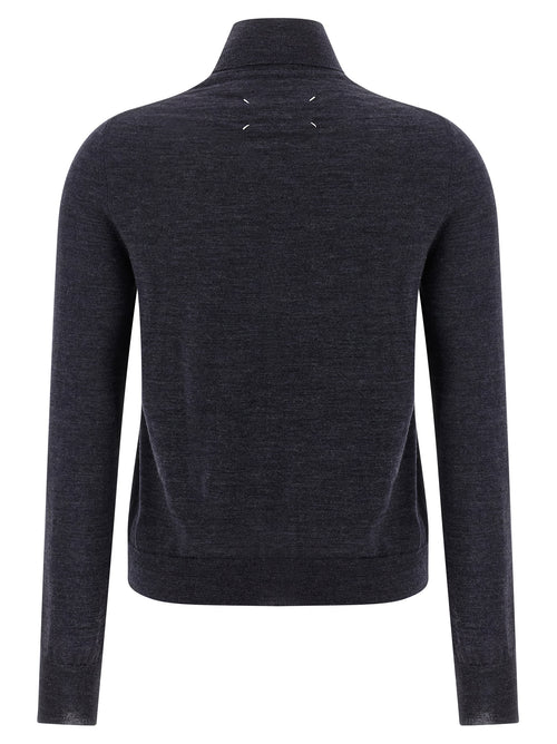 Maison Margiela Blue Wool Cardigan