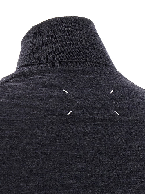 Maison Margiela Blue Wool Cardigan