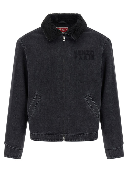 Kenzo Black Cotton Denim Jacket