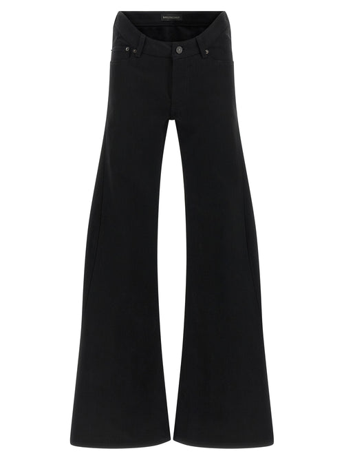Balenciaga Black Cotton Flared Jeans