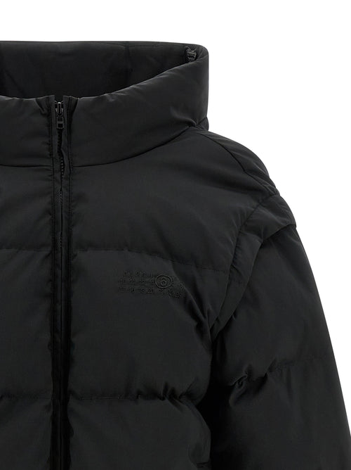 MM6 Maison Margiela Black Polyester Full-Length Jacket