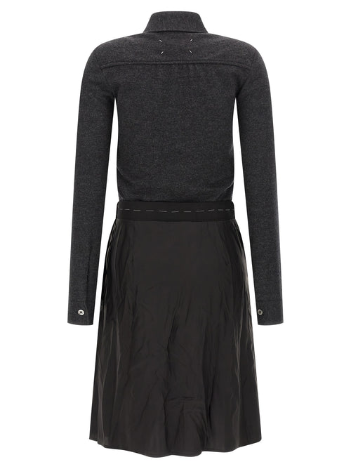 Maison Margiela Gray Virgin Wool Midi Dress