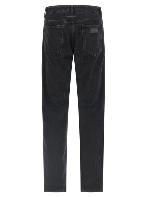 MM6 Maison Margiela Black Cotton Tapered Jeans