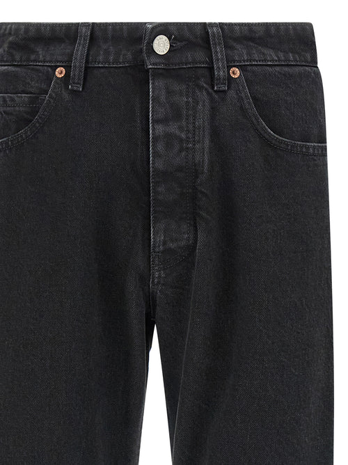 MM6 Maison Margiela Black Cotton Tapered Jeans