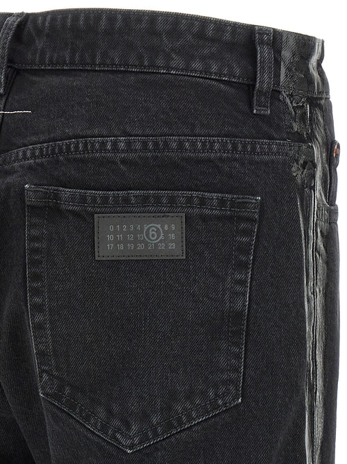 MM6 Maison Margiela Black Cotton Tapered Jeans